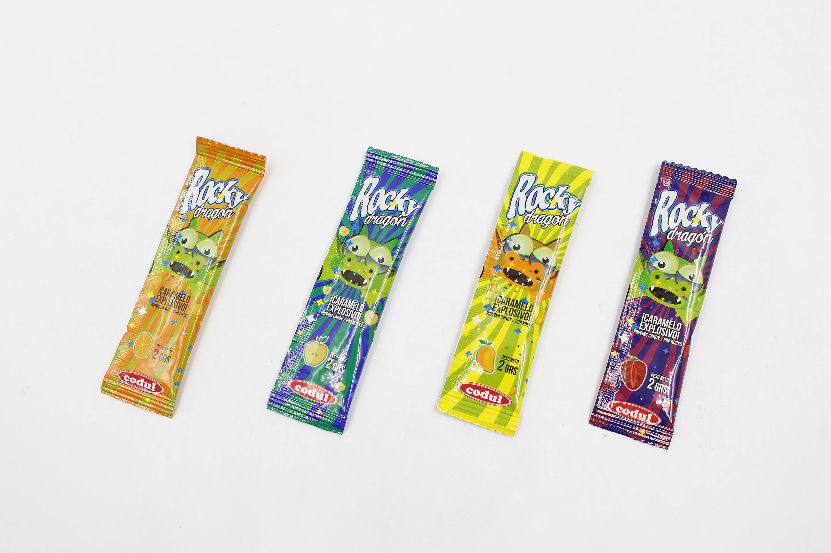 2g four flavored packet magic popping candy in jar