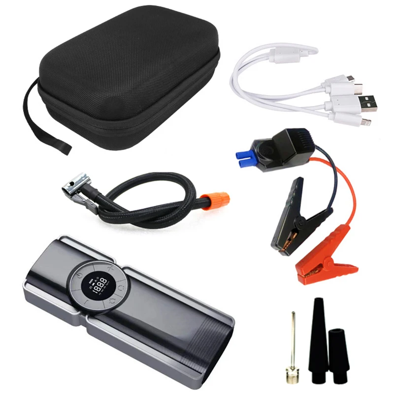 New tire inflator portable air compressor car charger powerbank jump starter for car battery jump starter