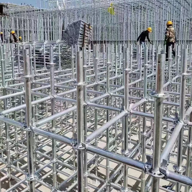 High quality  Galvanized Ringlock Scaffolding System  long life manufacturer tubular telescopic scaffolding For Construction