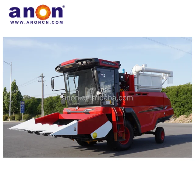 ANON combine harvester for corn cob grain for corn harvester machine mini harvester