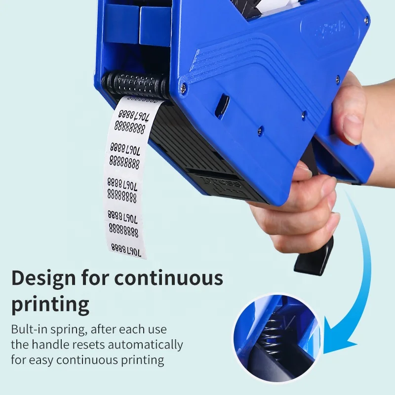 Supermarket Price Tag Labeling Machine Two Lines 10 Digits CN 2316 Manual Label Gun Labeller
