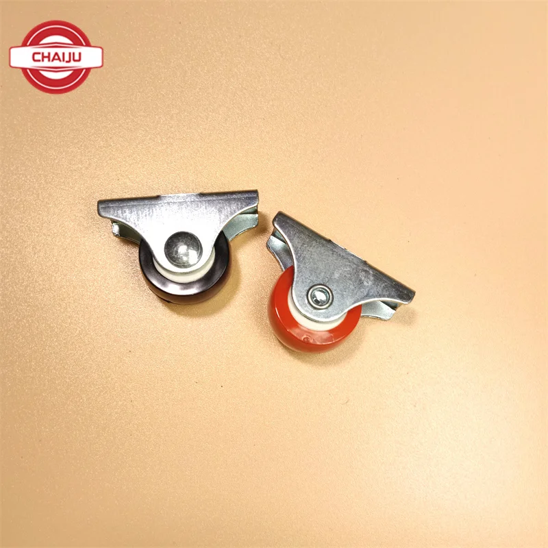 1.25 Inch Fixed Caster Wheels PP Plastic Rigid Non-Swivel Mute Wheel Metal Fixed Plate Chair Trolley Rolling Casters