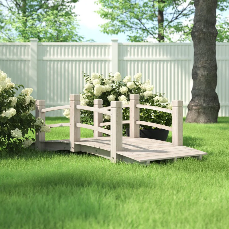 Outdoor White Decoration Wooden Pergola Garden Buildings Trellis Arches Arbours Pergolas Wood Brigdes