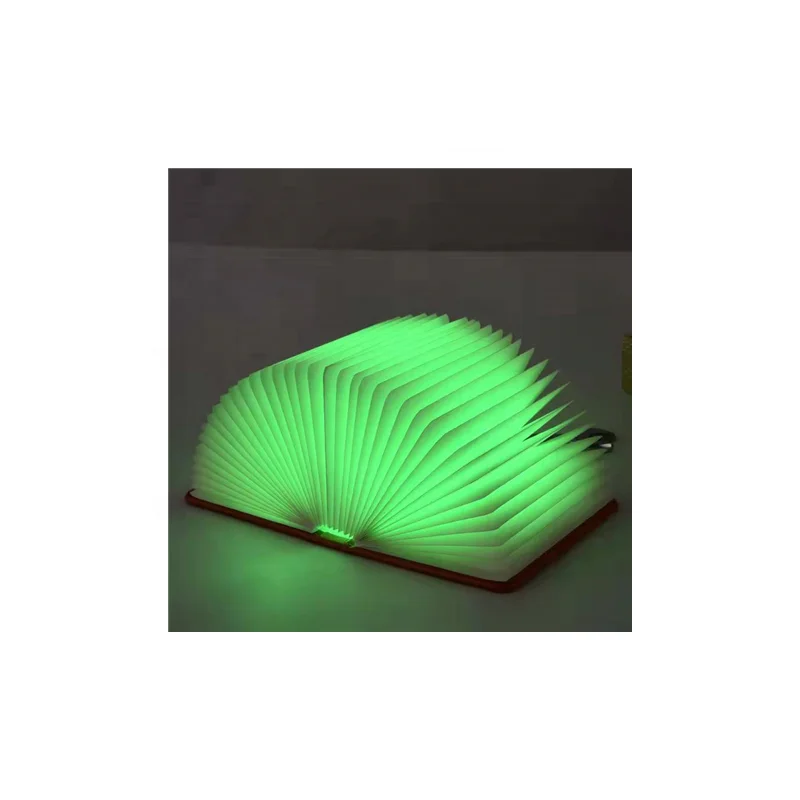 Color-changing USB LED folding book lamp