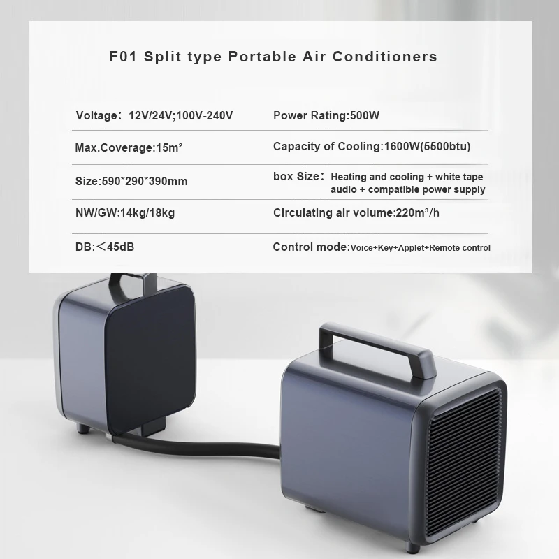 Summer Home High Quality Mini Split Portable Air Conditioner Mobile Air Cooler Portable Air Conditioner for SUV MPV