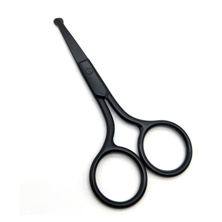 Factory Price Black Beauty Scissors Smooth Cutting Rounded Manicure Scissors