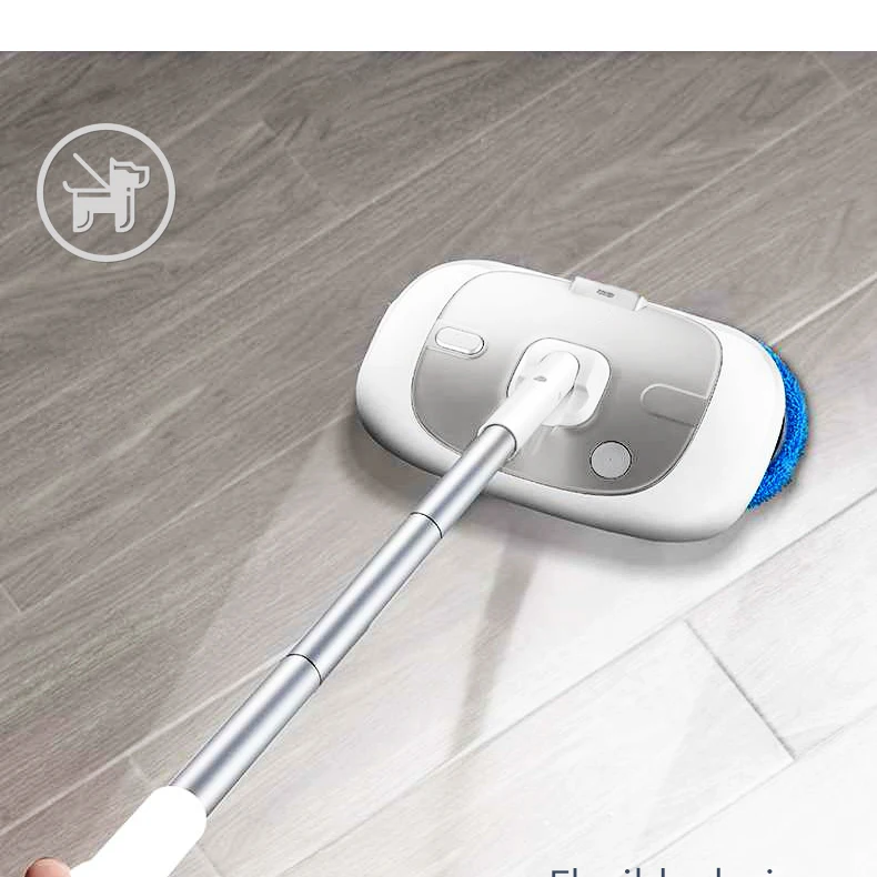 400ml Electric Mop Rotation Handheld Wireless with Led Light Two Auto Rotation Head Water Cleaning ,mop Spray for Floor Round