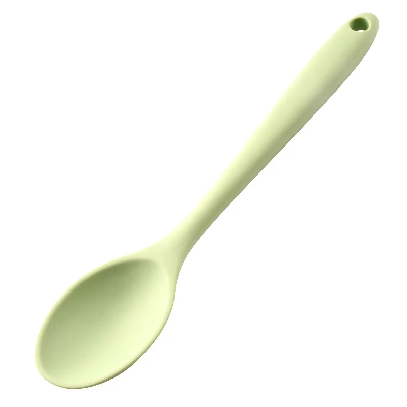 Customized Silicone Mixing Spoon Kitchen Gadgets Utensil Soup Spoons for Eating Salad Stirring Cooking Spoon
