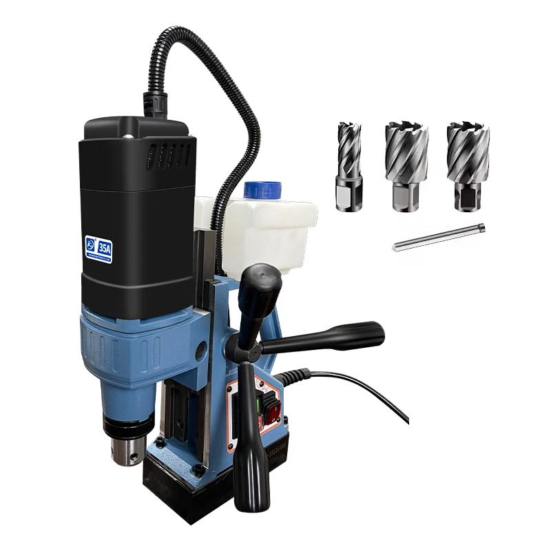 Power Corded Heavy Duty Industrial High Efficiency Magnet Drill Machine with annular cutter