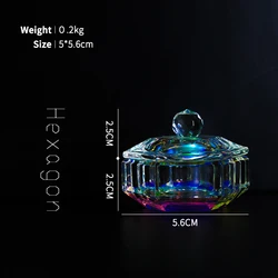 Crystal Glass Nail Dappen Dish Colorful Acrylic Powder Liquid Dish Container Acrylic Powder Liquid Cup Holder Nail Monomer Dish