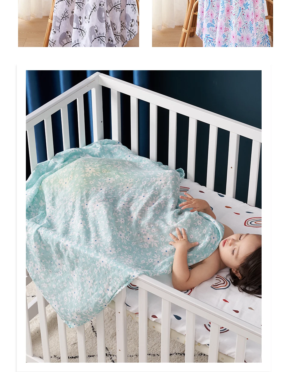 OEM China Wholesale  Bamboo Cotton Muslin Blankets For Kids Soft Washable Reasonable