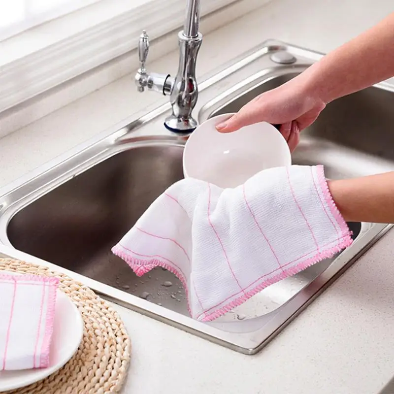 2021 new biodegradable kitchen textile soft cotton absorbent dish towel