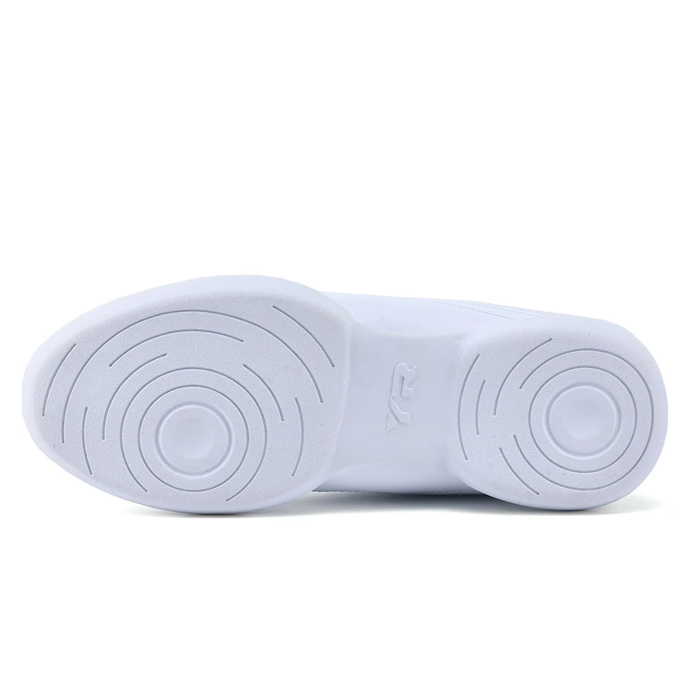 Yingrui Microfiber leather Gym Girls White aerobic shoes Youth cheerleading Training Athletic Comfortable jazz shoes