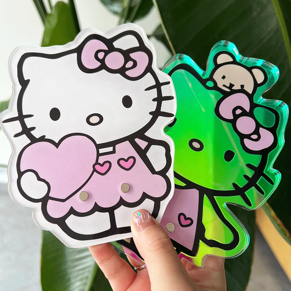 Acrylic lash pallet hello kitty accessories magnetic design lash holder wholesale hello kitty lash tiles for eyelash extension