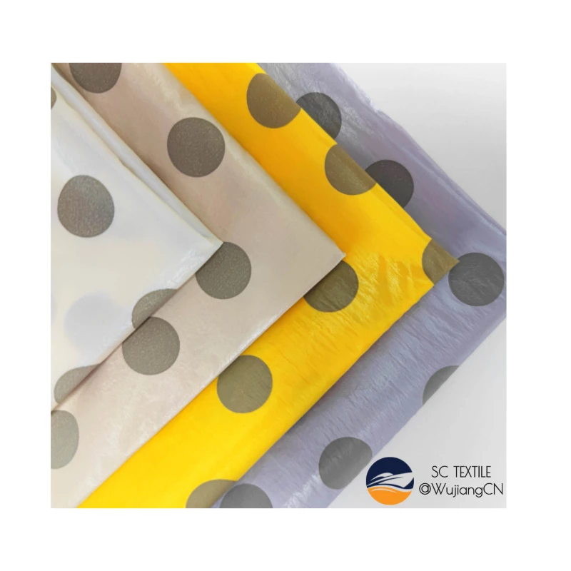 Outdoor dot printed jacket fabric waterproof 100% Nylon taffeta fabric windproof