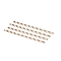 Free Samples Biodegradable Disposable 197x6mm Paper Straw Decorations Striped Cocktail Drinking Straw