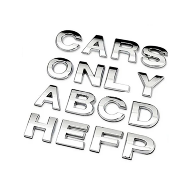 Hot sell customizable Letter sticker car logo Accessories nameplates wholesale car emblems badges for sale