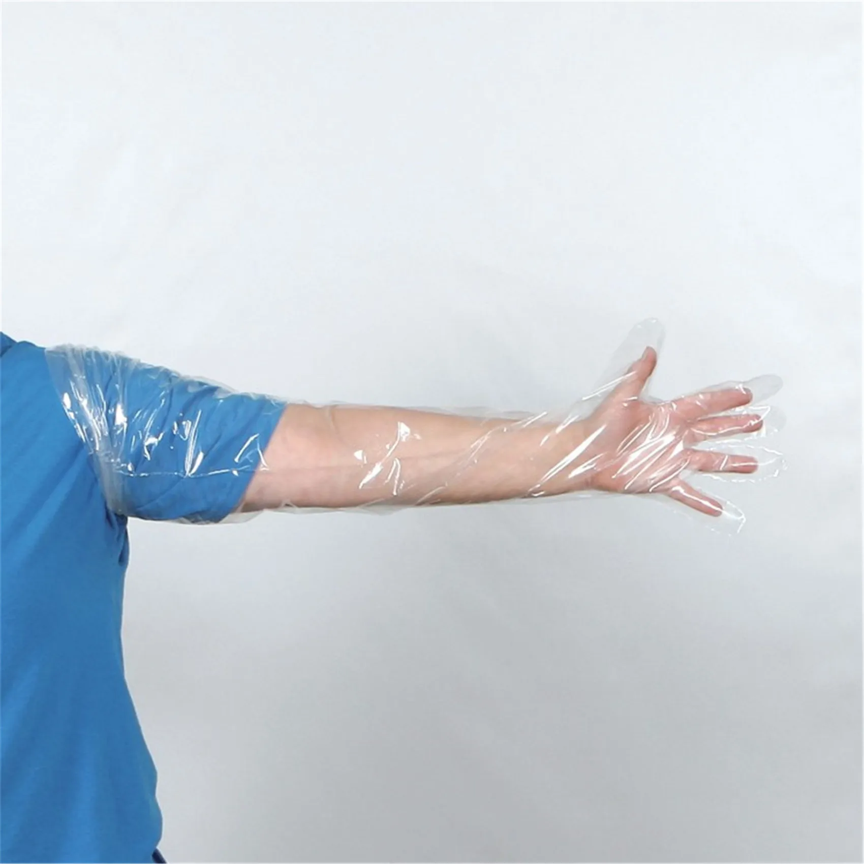 Vet Artificial Insemination Tools Shoulder Protect Touchntuff Plastic Veterinary Full Arm Gloves 90cm