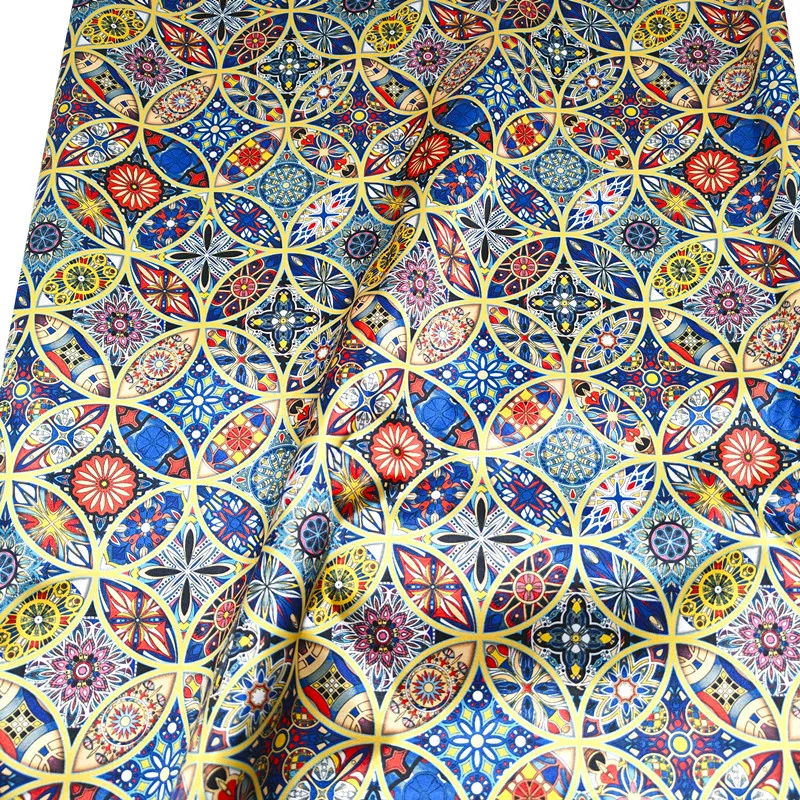 Factory Price Wholesale New Designs Silk Satin Fabric Digital Print Fabric For Lady Dress Lady Polyester Digital Printing Fabric