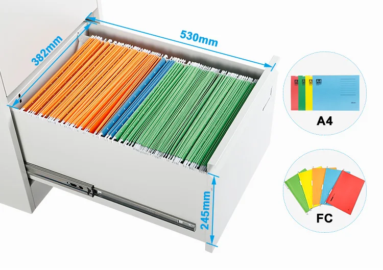 Vertical 4 layer lockable metal drawer cabinet / 4 drawer vertical filling cabinets/steel filing cabinet