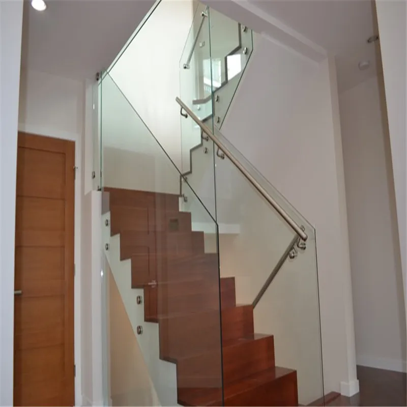 Glass railing studs glass panel railing aluminum crystal glass stair railing balusters