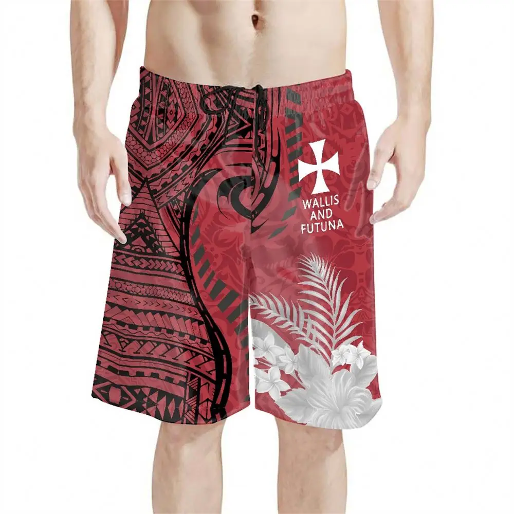 Summer Board Shorts Custom Print Polynesian Tribal Wallis And Futuna Islands Pattern design your own Beach Shorts For Men 2023