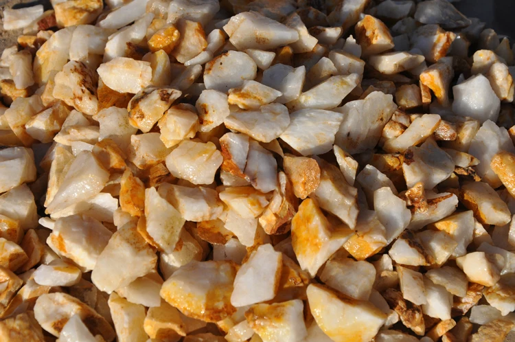 Best Quality Lower Price Yellow Color GS-023 Decoration Of Garden Villa Road and Street Quartz Pebble Gravel Stone