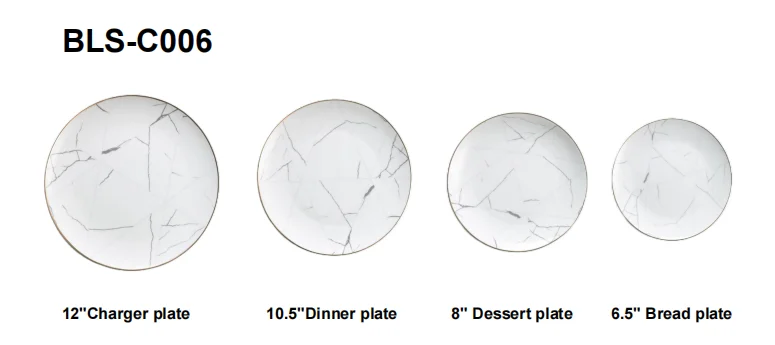modern simple dining wedding gold rim white porcelain ceramic marble plate dinnerware set, bone china luxury table setting