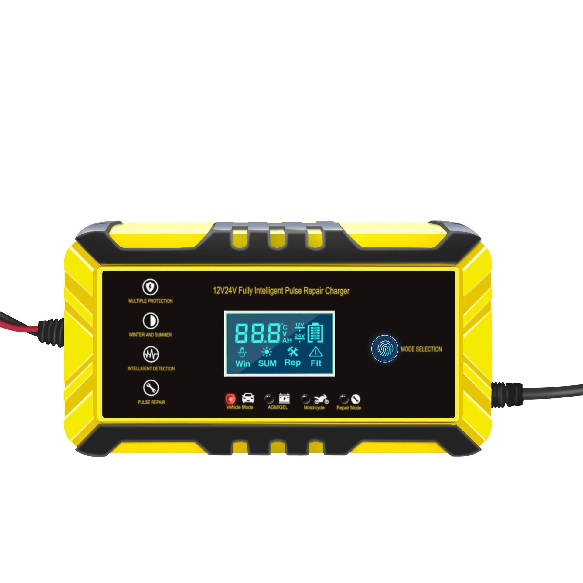 12v24v volt car battery charger motorcycle smart pulse