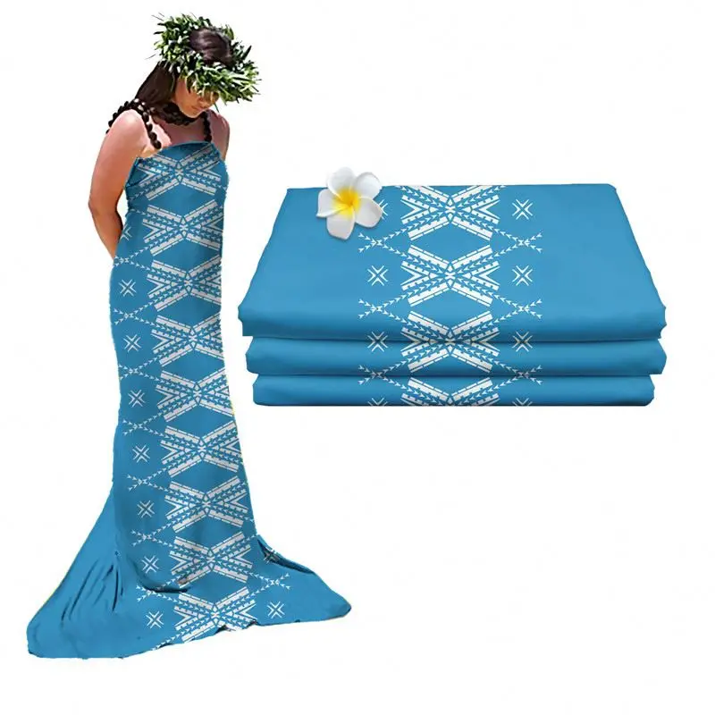 Mornkid   Polynesian Fabric Dresses Use Custom Pattern Digital Printing Thermal Transfer Use 100% Polyester Fabric custom