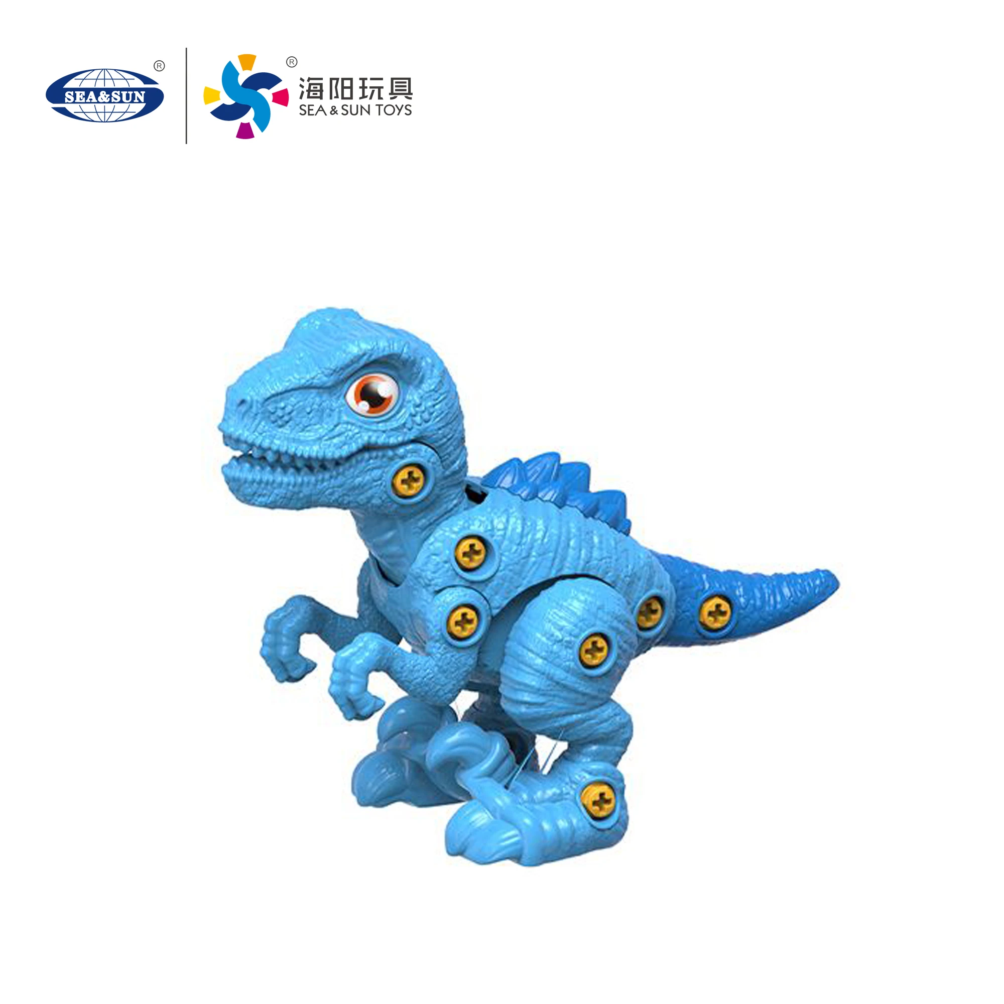 Высококачественные пластиковые игрушки для животных, любовь, каркас динозавра, разборка Велоцираптора