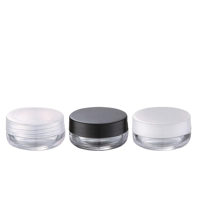 wholesale plastic jars 3g mini plastic sample jar small empty cream jar