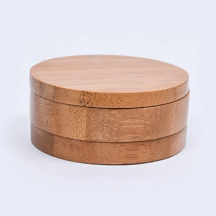 Custom logo empty makeup palette eye shadow blush powder combo bamboo case private label eyeshadow palette with mirror