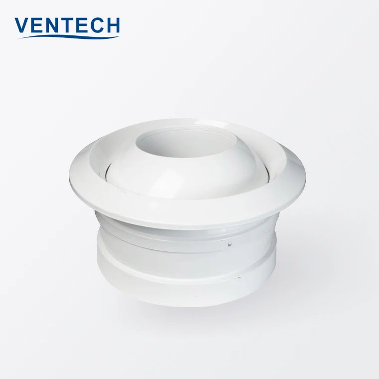 Hvac System Exhaust Supply Air Duct Conditioning Abs Ceiling Diffusers Ball SpoutJet Nozzle Diffusers For Ventilation