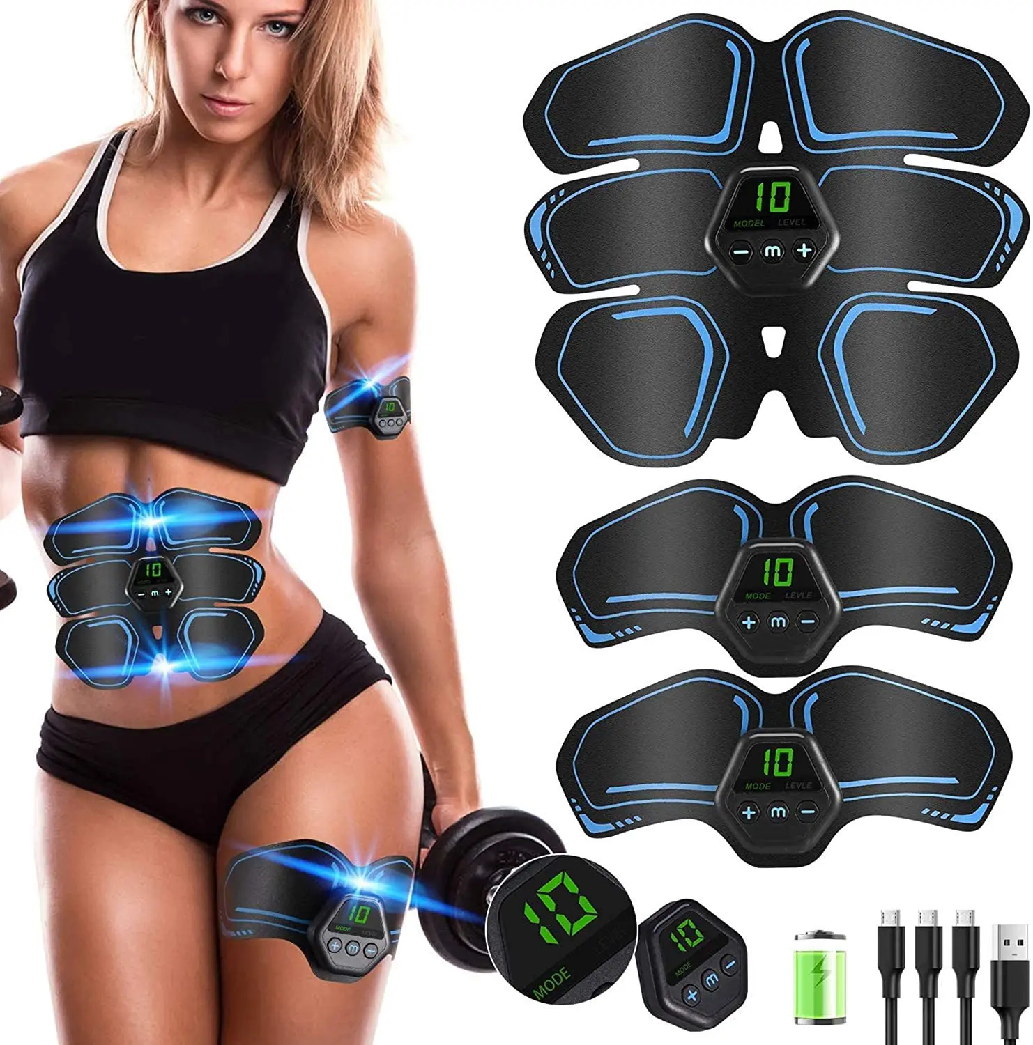 Display abdominal muscle paste fitness device manufacturer new EMS home muscle fitness exercise training abdominal device