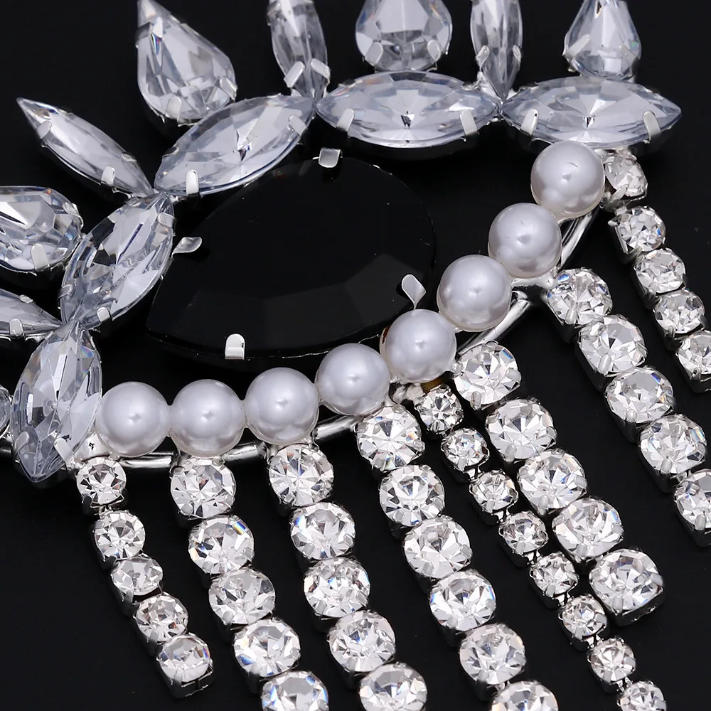 Fashion Geometric Briefs Panties Women Rhinestone Club Dance Sexy Bikini Jewelry Accessories Panty Crystal Body Chain Rave Gifts