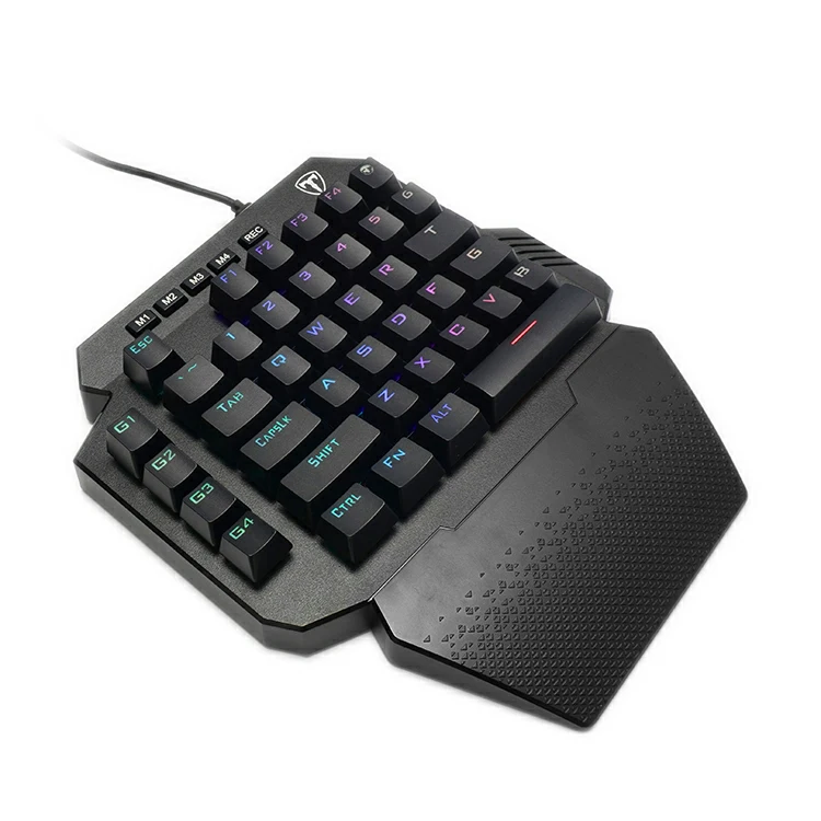 Wholesale 44 keys dual mode mechanical feel keyboard mini gamer 2.4G wireless one handed gaming keyboard