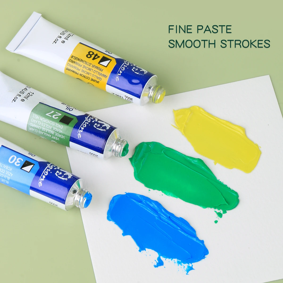 Giorgione Newest Artist Paint Colors 12 colors G-7068 Aluminum Tube 12ml Glass Paint Sets For Kids Painting