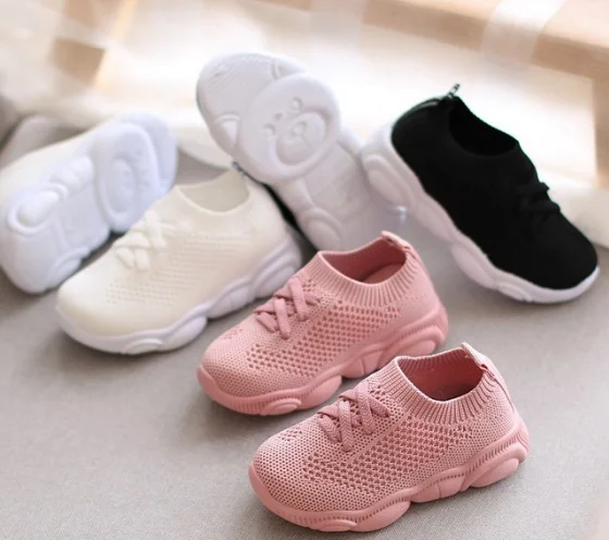Wholesale spring autumn mesh sport sneakers soft sole baby shoe socks toddler