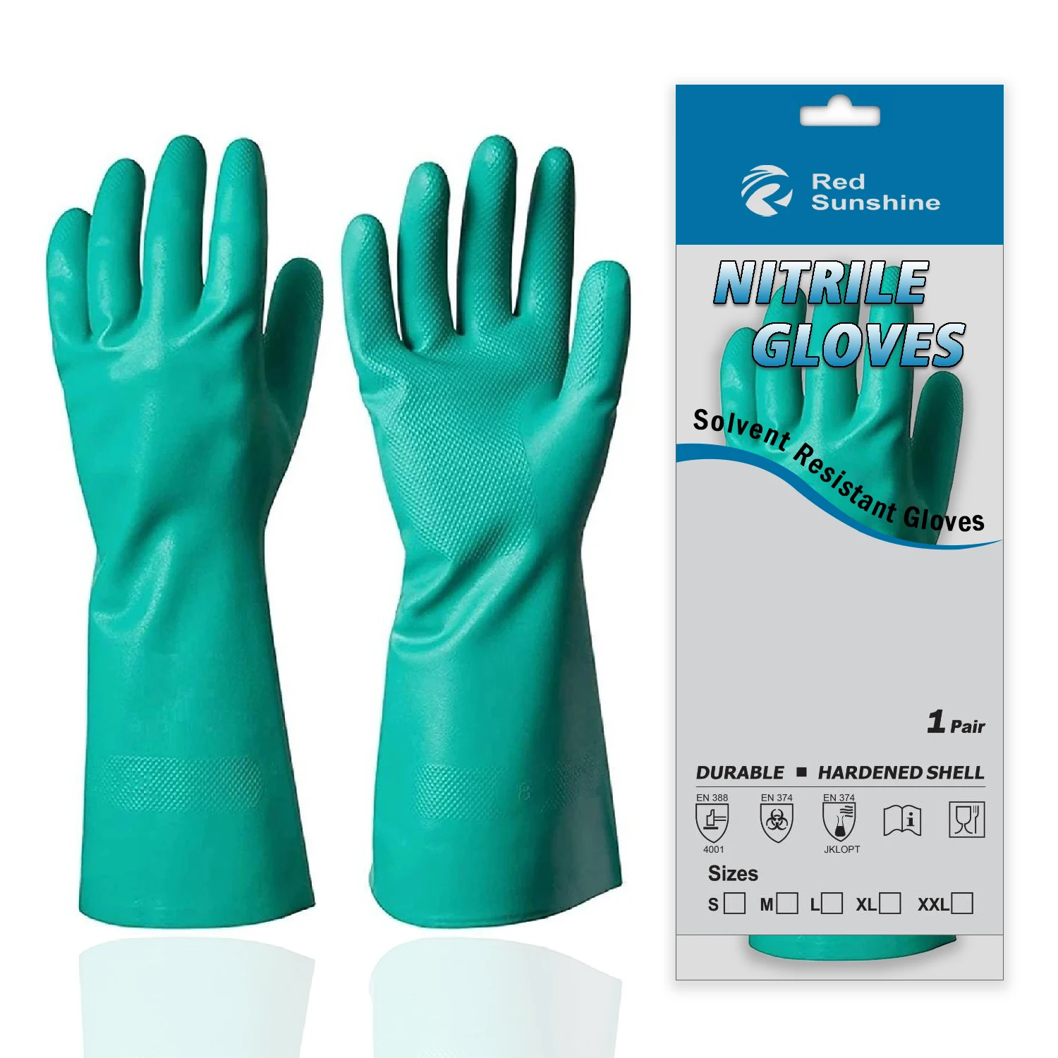 Анти-масло кислоты и щелочи с длинным рукавом промышленные химически стойкие перчатки без латекса нитриловые резиновые для лабораторных работ