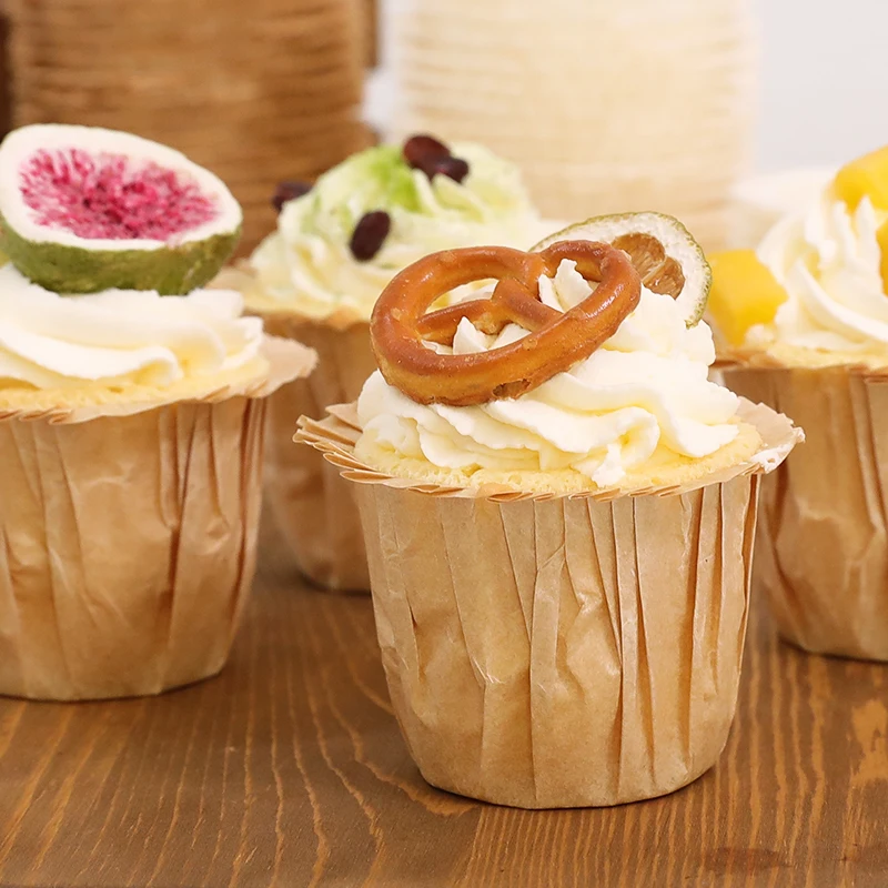 Wholesale multicolor food grade disposable cupcake liners paper roller gold muffin cup cupcake liners
