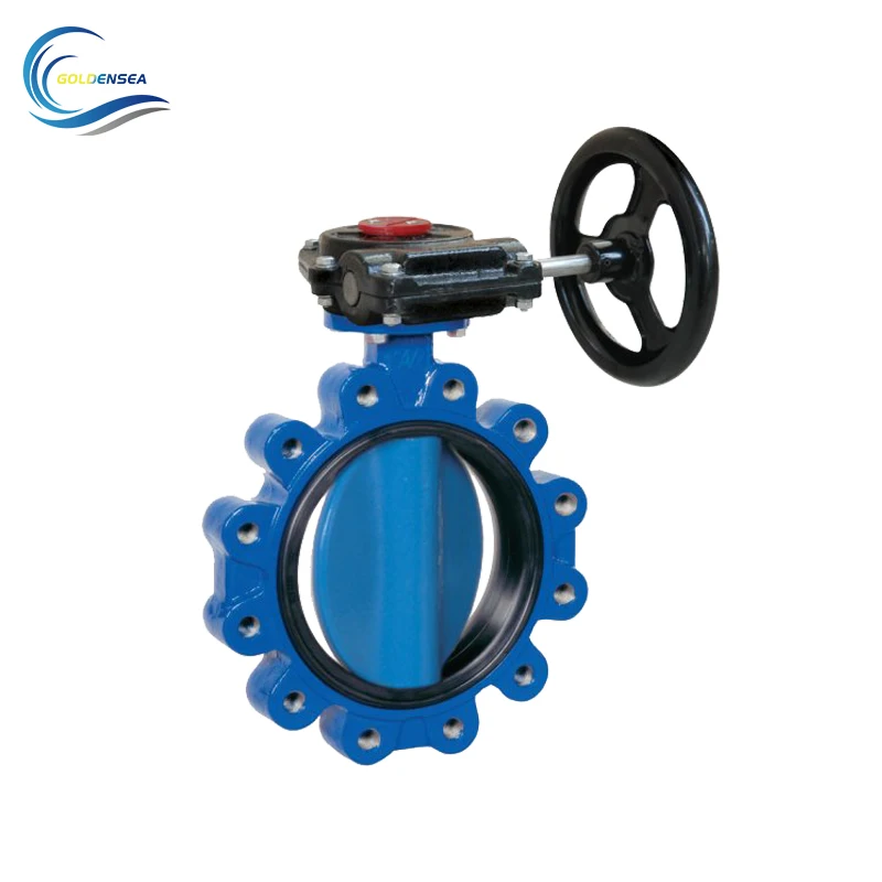 Lugged type resilient seal PN 16 butterfly valves for hydraulics water oil acid media