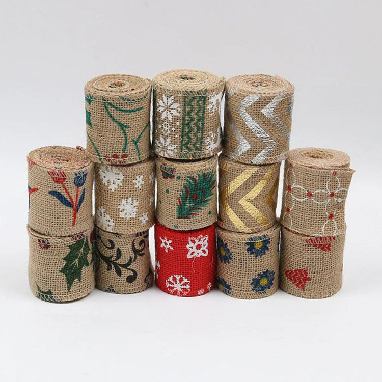 EAGLEGIFTS Merry Christmas Decor Deer Printed Gift Ribbons Roll Sets 4 Inch Wide Christmas Wired Edge Ribbon