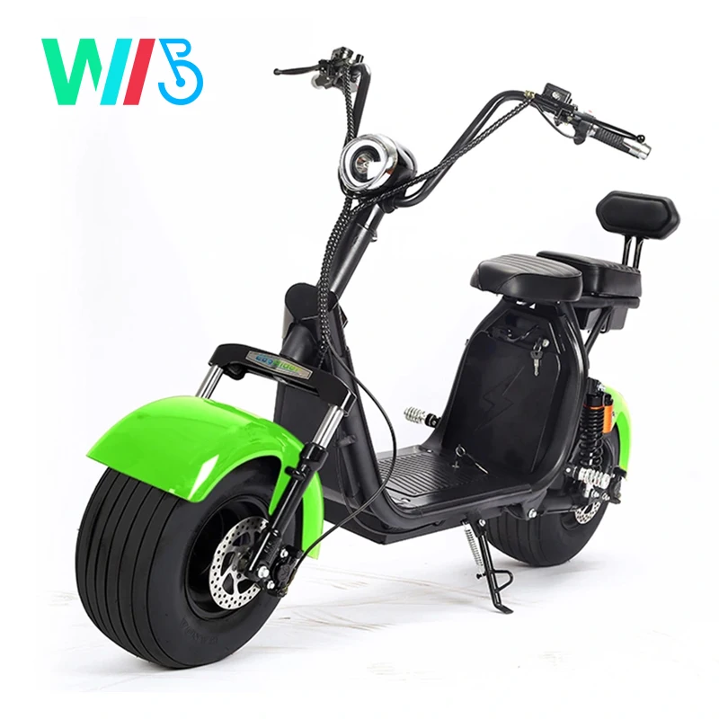Factory Direct  60V 1000W 1500W 2000W 12Ah Lithium Battery Adult 2 Fat Tyres Adult Electric Motorcycle Electric Scooter Citycoco