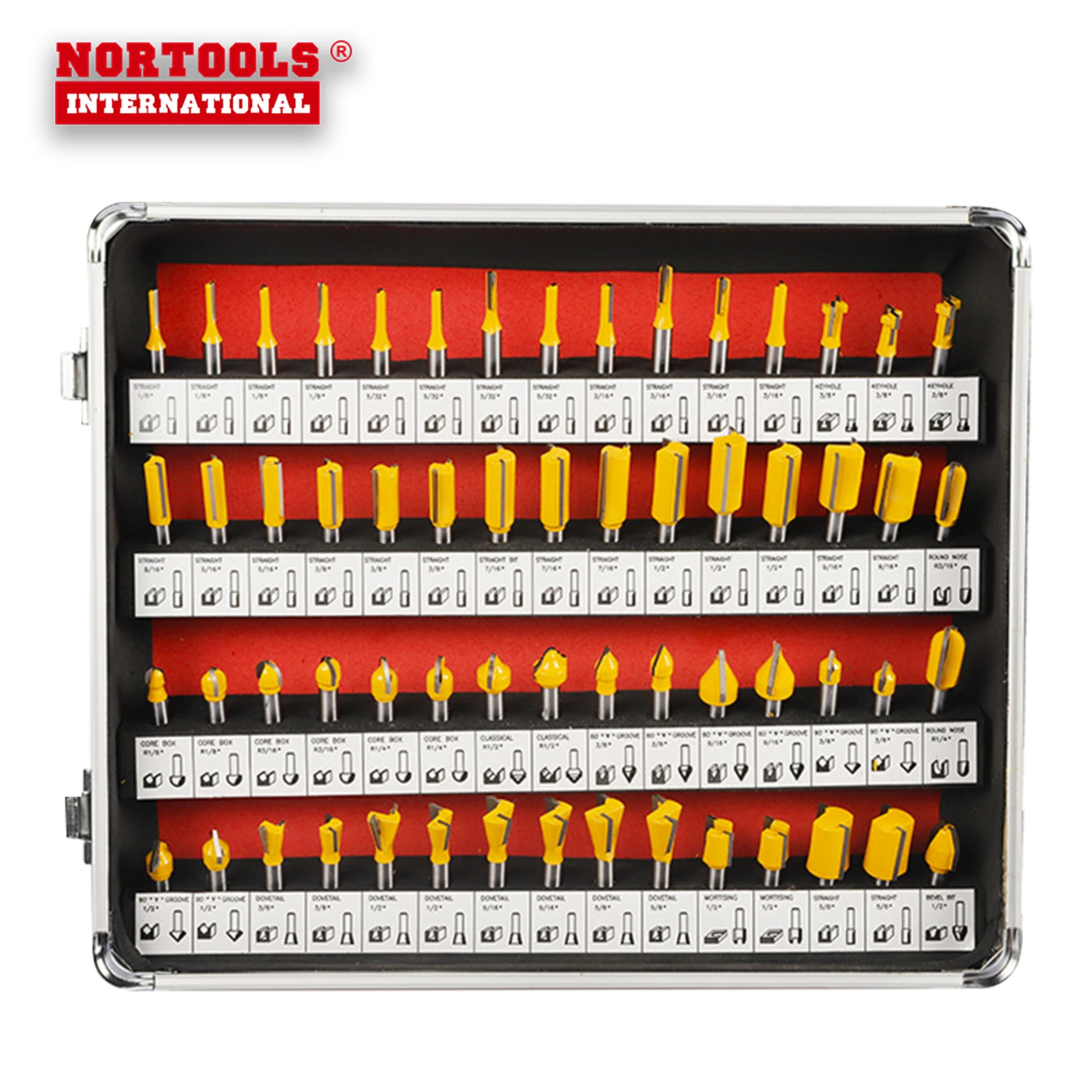 Hot Sales 100PCS Straight Cove Flush Wood Router Bit Set