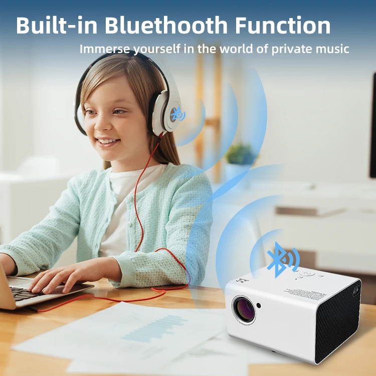 Factory Hot Sale LCD LED Real 1080P Full HD Projector Video Beamer 5000 Lumens WIFI Bluetooth Android Smart Video Projector