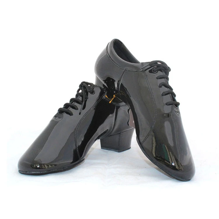 
Mens top quality black leather latin ballroom coach teacher dance shoes for men 