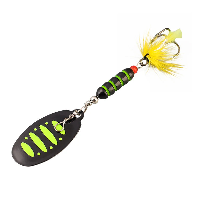 6.5cm7g 5pcs set metal inline spinner baits wobbler fishing tackle bass crappie panfish trout lure hook pesca fishing lures