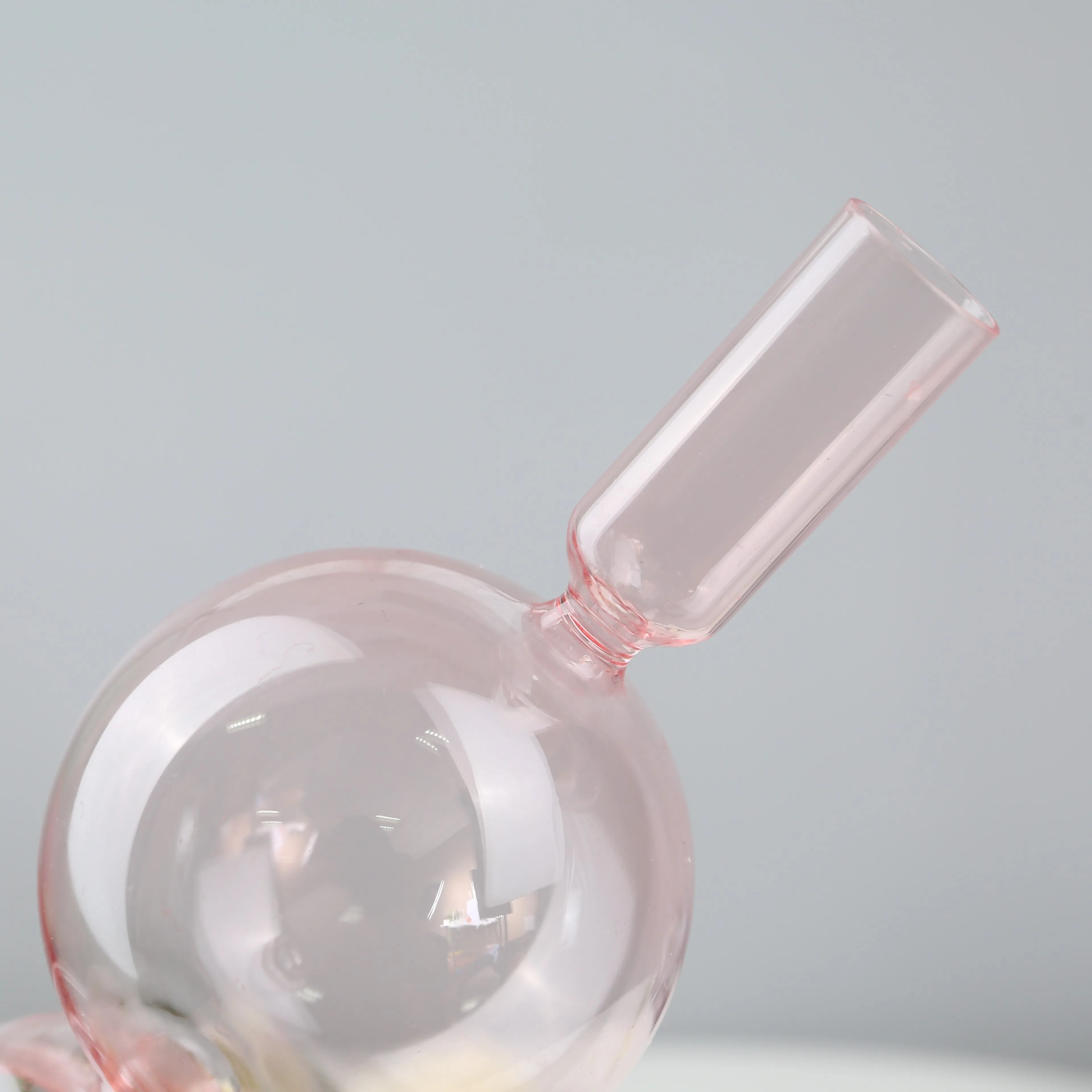 Colored Glass candlestick Diameter 9cm transparent candlestick 28cm high transparent candlestick for room