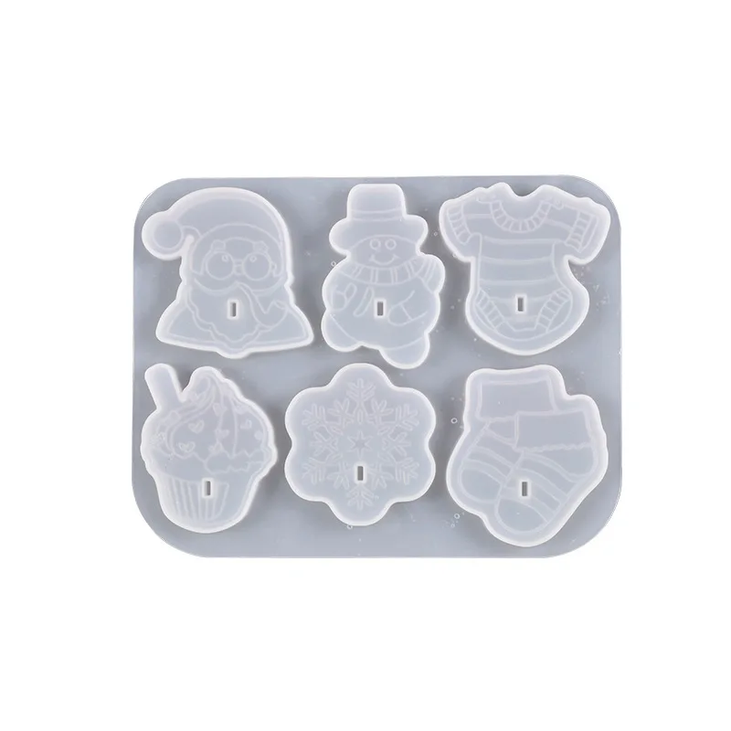 Z1389  Christmas hook Punch free clothes hook mold Non marking paste kitchen hygiene hook silicone mold